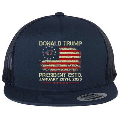 Donald Trump 47th President Inauguration 2025 Supporters Flat Bill Trucker Hat