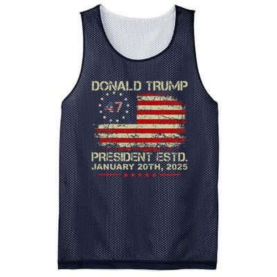 Donald Trump 47th President Inauguration 2025 Supporters Mesh Reversible Basketball Jersey Tank