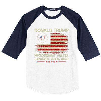 Donald Trump 47th President Inauguration 2025 Supporters Baseball Sleeve Shirt