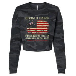 Donald Trump 47th President Inauguration 2025 Cropped Pullover Crew