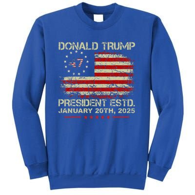 Donald Trump 47th President Inauguration 2025 Tall Sweatshirt