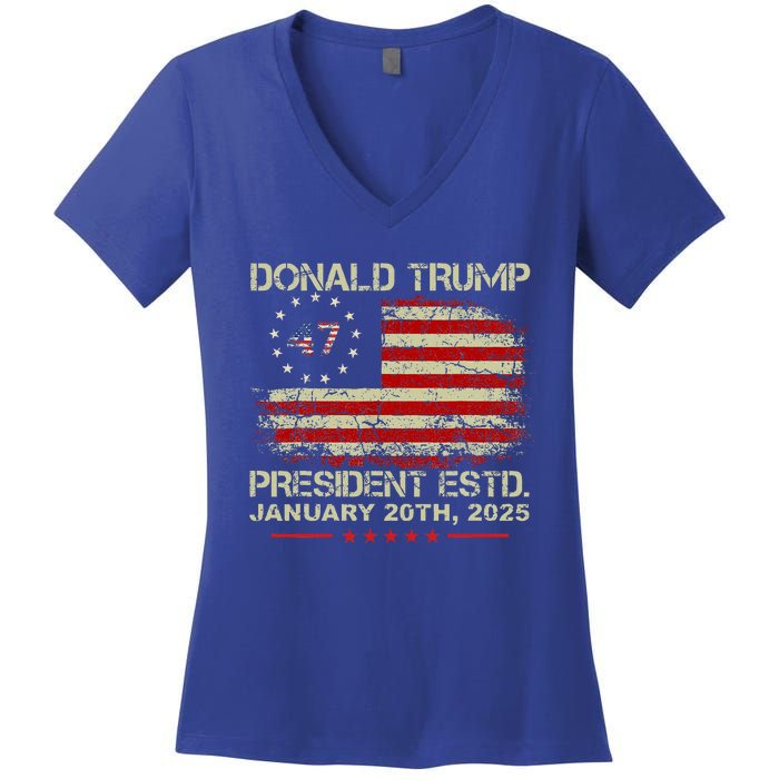 Donald Trump 47th President Inauguration 2025 Women's V-Neck T-Shirt