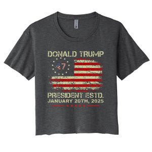 Donald Trump 47th President Inauguration 2025 Women's Crop Top Tee