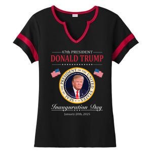 Donald Trump 4th President Inauguration Day Ladies Halftime Notch Neck Tee