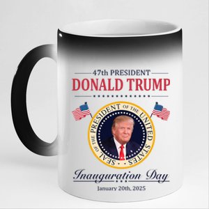 Donald Trump 4th President Inauguration Day 11oz Black Color Changing Mug