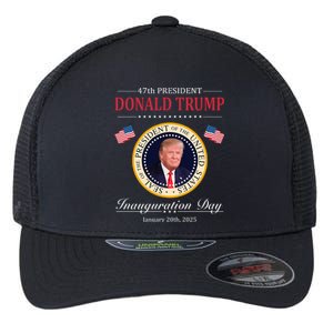 Donald Trump 4th President Inauguration Day Flexfit Unipanel Trucker Cap