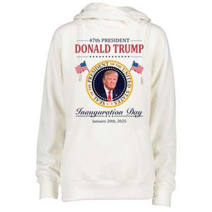 Donald Trump 4th President Inauguration Day Womens Funnel Neck Pullover Hood