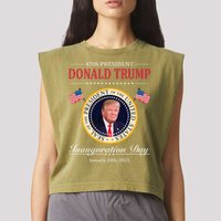 Donald Trump 4th President Inauguration Day Garment-Dyed Women's Muscle Tee