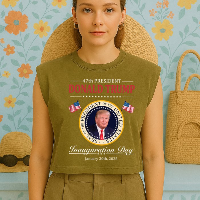 Donald Trump 4th President Inauguration Day Garment-Dyed Women's Muscle Tee