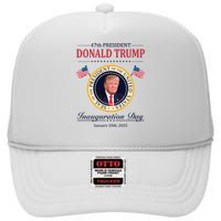 Donald Trump 4th President Inauguration Day High Crown Mesh Back Trucker Hat