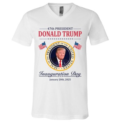 Donald Trump 4th President Inauguration Day V-Neck T-Shirt
