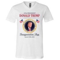 Donald Trump 4th President Inauguration Day V-Neck T-Shirt