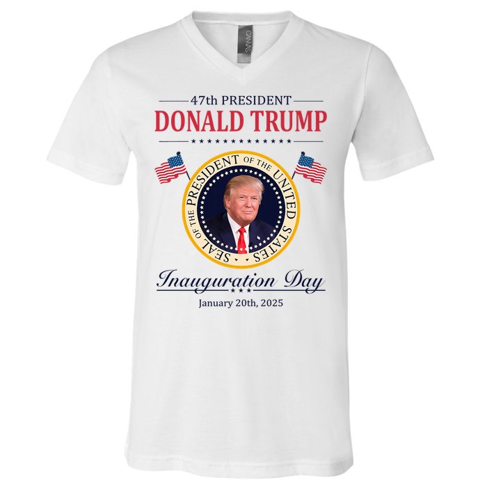 Donald Trump 4th President Inauguration Day V-Neck T-Shirt