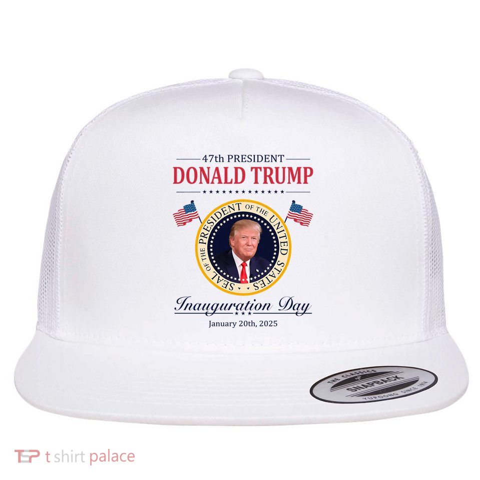 Donald Trump 4th President Inauguration Day Flat Bill Trucker Hat