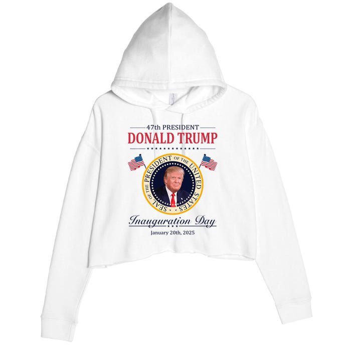 Donald Trump 4th President Inauguration Day Crop Fleece Hoodie