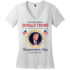 Donald Trump 4th President Inauguration Day Women's V-Neck T-Shirt