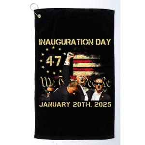 Donald Trump 47th President Inauguration Day 2025 Platinum Collection Golf Towel