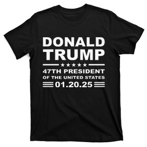 Donald Trump 47th President 2025 Inauguration Usa Patriotic T-Shirt