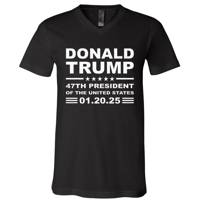 Donald Trump 47th President 2025 Inauguration Usa Patriotic V-Neck T-Shirt