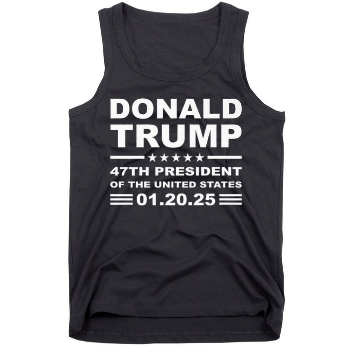 Donald Trump 47th President 2025 Inauguration Usa Patriotic Tank Top