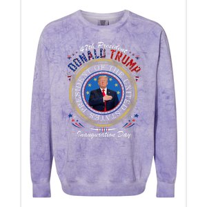 Donald Trump 47th President Inauguration 2025 Supporters Colorblast Crewneck Sweatshirt