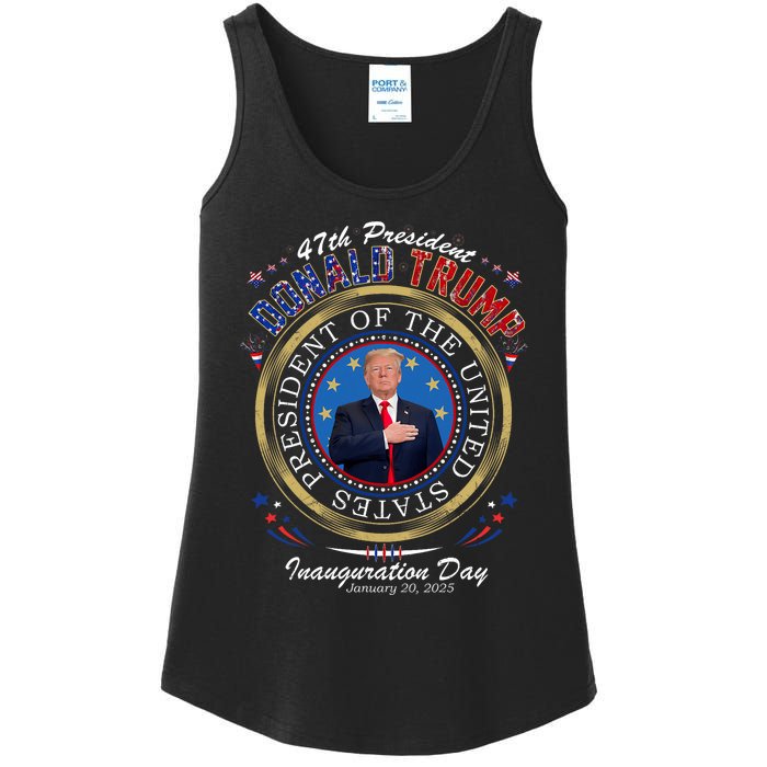 Donald Trump 47th President Inauguration 2025 Supporters Ladies Essential Tank