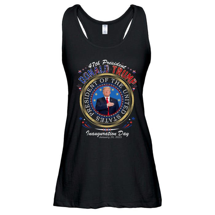 Donald Trump 47th President Inauguration 2025 Supporters Ladies Essential Flowy Tank