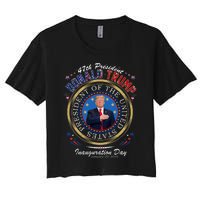 Donald Trump 47th President Inauguration 2025 Supporters Women's Crop Top Tee