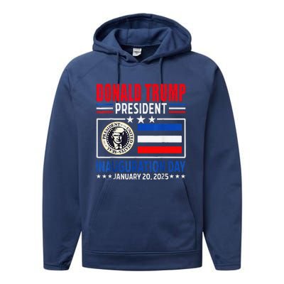 Donald Trump 47th President Inauguration Day January 20 2025 Performance Fleece Hoodie