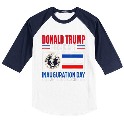 Donald Trump 47th President Inauguration Day January 20 2025 Baseball Sleeve Shirt