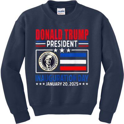 Donald Trump 47th President Inauguration Day January 20 2025 Kids Sweatshirt