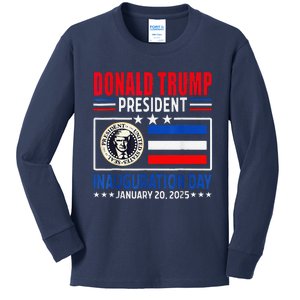 Donald Trump 47th President Inauguration Day January 20 2025 Kids Long Sleeve Shirt