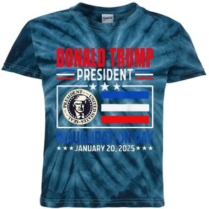 Donald Trump 47th President Inauguration Day January 20 2025 Kids Tie-Dye T-Shirt