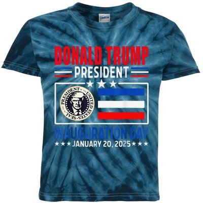 Donald Trump 47th President Inauguration Day January 20 2025 Kids Tie-Dye T-Shirt