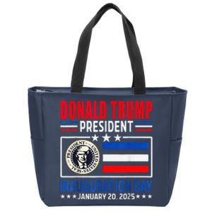 Donald Trump 47th President Inauguration Day January 20 2025 Zip Tote Bag