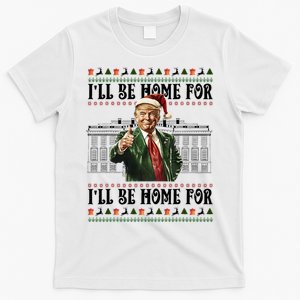 Donald Trump 47 ILl Be Home For Christmas Santa Claus T-Shirt