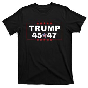 Donald Trump 45 47th Us President Maga Won Election 2024 T-Shirt