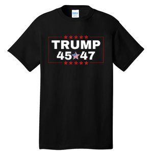 Donald Trump 45 47th Us President Maga Won Election 2024 Tall T-Shirt