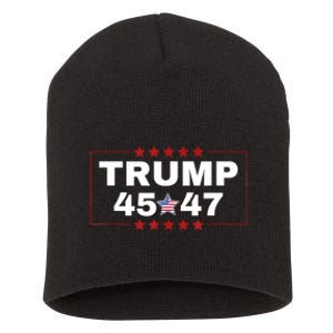 Donald Trump 45 47th Us President Maga Won Election 2024 Short Acrylic Beanie