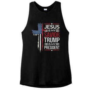 Donald Trump 47th President Inauguration Day 2025 Fans Ladies PosiCharge Tri-Blend Wicking Tank