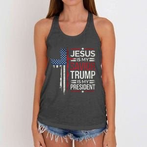 Donald Trump 47th President Inauguration Day 2025 Fans Women's Knotted Racerback Tank