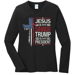 Donald Trump 47th President Inauguration Day 2025 Fans Ladies Long Sleeve Shirt