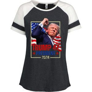 Donald Trump 47 President 2024 Trump Inauguration Day Enza Ladies Jersey Colorblock Tee