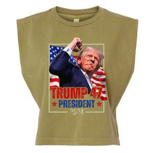 Donald Trump 47 President 2024 Trump Inauguration Day Garment-Dyed Women's Muscle Tee