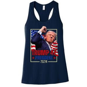 Donald Trump 47 President 2024 Trump Inauguration Day Women's Racerback Tank