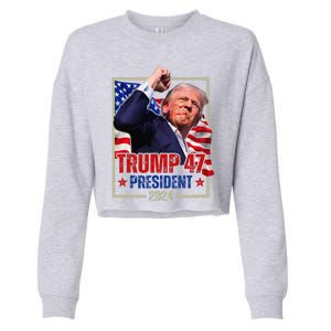 Donald Trump 47 President 2024 Trump Inauguration Day Cropped Pullover Crew