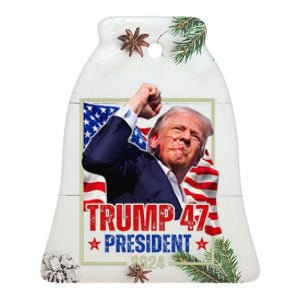 Donald Trump 47 President 2024 Trump Inauguration Day Ceramic Bell Ornament