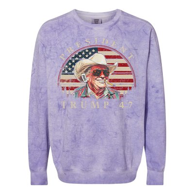 Donald Trump 47 Usa President 2024 Trump 47 President Colorblast Crewneck Sweatshirt