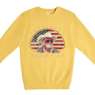 Donald Trump 47 Usa President 2024 Trump 47 President Premium Crewneck Sweatshirt