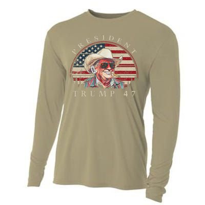 Donald Trump 47 Usa President 2024 Trump 47 President Cooling Performance Long Sleeve Crew